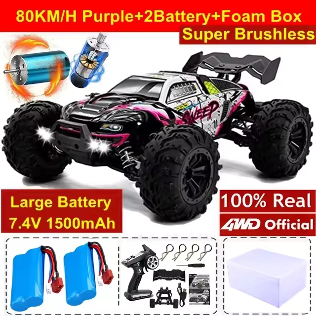 Super Brushless Drift Radio Control Car Box Contents