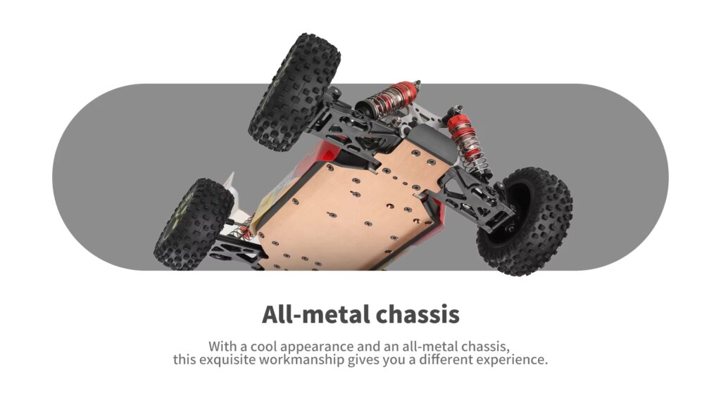 Fastest RC Cars for Racing: WL toys 144010 V8 Brushless – Unleash 75 km/h of Power in 2025 4 WL Toys 144010 V8 - All Metal Chassis